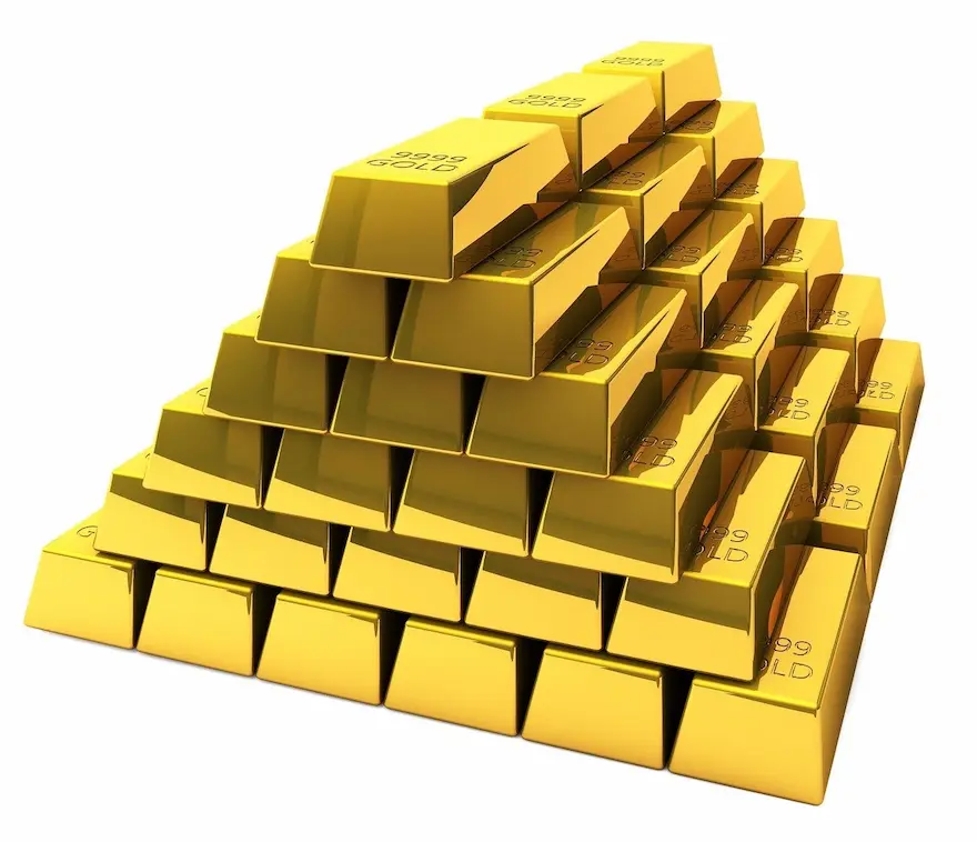 Goldbarren Pyramide